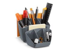 Mineral by CEP - Pot à crayons 8 compartiments - gris orage