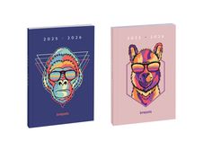 Agenda Cool zoo - 1 jour par page - 11,5 x 16,9 cm - 2 couleurs disponibles - Brepols