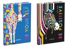 Agenda Pozootivity - 1 jour par page - 11,5 x 16,9 cm - différents modèles disponibles - Brepols