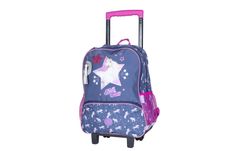 Sac à dos à roulettes Bella Sara Cosmic - 2 compartiments - gris - Kid'Abord
