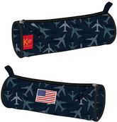 Trousse ronde KIP Aviator - 1 compartiment - bleu marine - Kid'Abord
