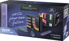 Faber Castell - Présentoir de bureau avec 16 surligneurs - couleurs assorties