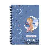 Cahier de textes à spirale Phileas - 18 x 22 cm - lune - Bagtrotter