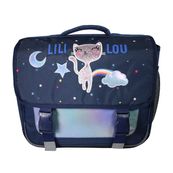 Cartable Lili Lou - 38 cm - 2 compartiments - bleu - Bagtrotter