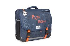 Cartable maternelle réversible Robot - 35 cm - 1 compartiment - bleu - Pol Fox