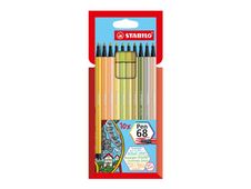 STABILO Pen 68 Soft Colors - Pack de 10 feutres - couleurs assorties