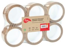 Sign - 6 Rubans adhésifs - 48 mm x 66 m - havane