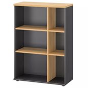 Bibliothèque JAZZ+ - L80 x H112 x P39 - 6 niches - chêne du bocage