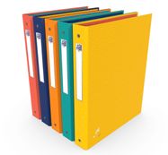 Oxford Bicolor Recycl +  - Classeur 4 anneaux - A4 - Dos 40 mm - Couverture en carte rembordée imprimée et pelliculée - Disponible en différentes couleurs
