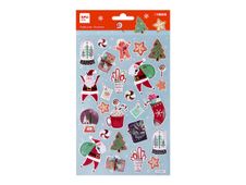 Apli Kids Christmas Ho ho ho - Jeu d'adhésifs de décoration - 27 pièces - permanent