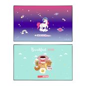 Sous-main Kawaii + Galactic Unicorn- 59,5 x 36,2 cm - Assortis - Viquel