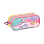 Trousse  Roller Disco - 2 compartiments - bleu - Viquel