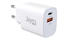 JAYM - Chargeur secteur - 2 connecteurs de sortie (USB, USB-C) - blanc