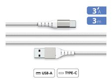 Force Power Lite - Câble USB (M) pour USB-C (M) - 3 m - blanc