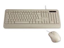 MCL Samar - Ensemble clavier et souris filaire - Azerty Français - Terrazzo Beige