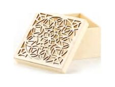 Graine Creative - Boîte décorative mandala - fleur - 105 x 60 x 105 mm - bois