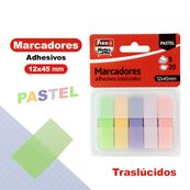 Grafoplas Fixo Notes - Marcadores de bandera - 12 x 45 mm 100 páginas (5 x 20) - colores pastel variados