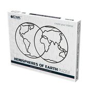 Puzzle murale en bois - Hémisphère - 110x680x7 mm 