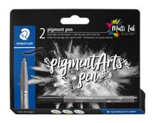 STAEDTLER Pigment pen 379 - 2 feutres - pointe ogive 1 mm - noir intense