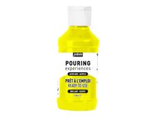 Pebeo Pouring Experiences - Peinture acrylique - jaune primaire - 118 ml
