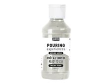 Pebeo Pouring Experiences - Peinture acrylique - argent métallisé - 118 ml