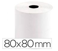 Papel termico rollo 80x80 paquete 8 unidades sin BPA -  fabrisa