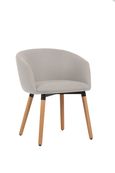 Fauteuil ARCO - 4 pieds bois - beige lin