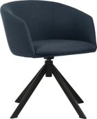Fauteuil ARCO - pied pyramide - bleu nuit