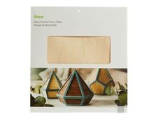 Cricut Natural Wood Veneer -  2 feuilles placage de bois - 30,5 x 30,5 cm - érable