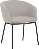Fauteuil ARCO - 4 pieds métal - beige lin