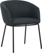 Fauteuil ARCO - 4 pieds métal - gris foncé