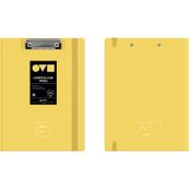 CARPETA CON PINZA SUPERIOR A4 UNEQUAL MINIMAL AMARILLO