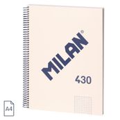 MILAN NOTEBOOK 1 COLOR A4 80 HOJAS CUADRÍCULA 5X5 TD SERIE 1918 BEIGE