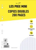 Les Prix Mini - copies doubles - 200 pages - A4 - grands carreaux (Seyes) - perforées