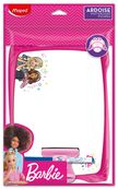 Maped Licence Barbie - Kit ardoise blanche incassable avec 1 porte accessoires + 1 brosse + 1 feutre