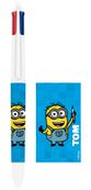 BIC 4 Couleurs - Stylo à bille 4 couleurs Minions 1 - 1 mm - pointe moyenne Bic
