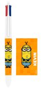 BIC 4 Couleurs - Stylo à bille 4 couleurs Minions 3 - 1 mm - pointe moyenne Bic