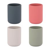 APLI Up North - Pot à crayons - silicone - Disponible dans différentes couleurs - gris-bleu, beige, rose corail, vert