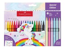 Faber-Castell Special Edition Unicorn - 18 Feutres + 6 gratuits - encre à l'eau