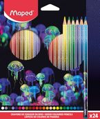 Maped Deepsea Paradise - 24 Crayons de couleur bois - pochette carton