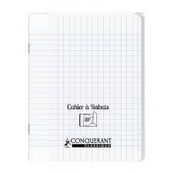 Conquérant Classique - Cahier polypro à rabat 24 x 32 cm - 48 pages - grands carreaux (Seyes) - transparent