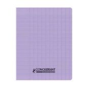 Conquérant Classique - Cahier polypro 17 x 22 cm - 96 pages - grands carreaux (Seyes) - lilas