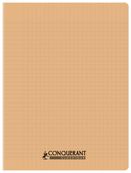 Conquérant Classique - Cahier polypro 24 x 32 cm - 96 pages - grands carreaux (Seyes) - abricot