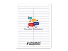 Conquérant Classique - Cahier de vocabulaire polypro 17 x 22 cm - 96 pages - réglure spécifique - transparent
