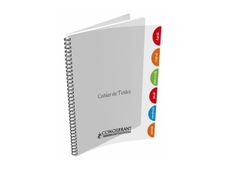 Conquérant Classique - Cahier de texte intégrale 17 x 22 cm - Seyes - 124 pages - incolore