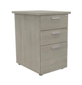 Caisson HT bureau - steely/stelly manager - Profondeur 60 cm  - chene gris  - top chene gris