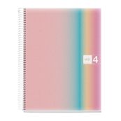 Notebook Aurora, Couverture souple, A4, quadrillage 5x5 mm, 120 feuilles de 4 couleurs, Miquelrius, West Bay.