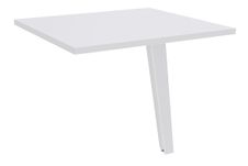 Retour direct pour bureau Steely - L80 - pied blanc - plateau blanc