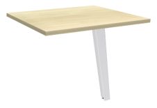 Retour direct pour bureau Steely - L80 - pied blanc - plateau erable