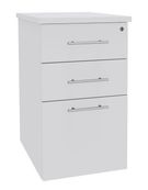 Caisson HT bureau - steely/stelly manager - Profondeur 60 cm - blanc perle - top blanc perle 